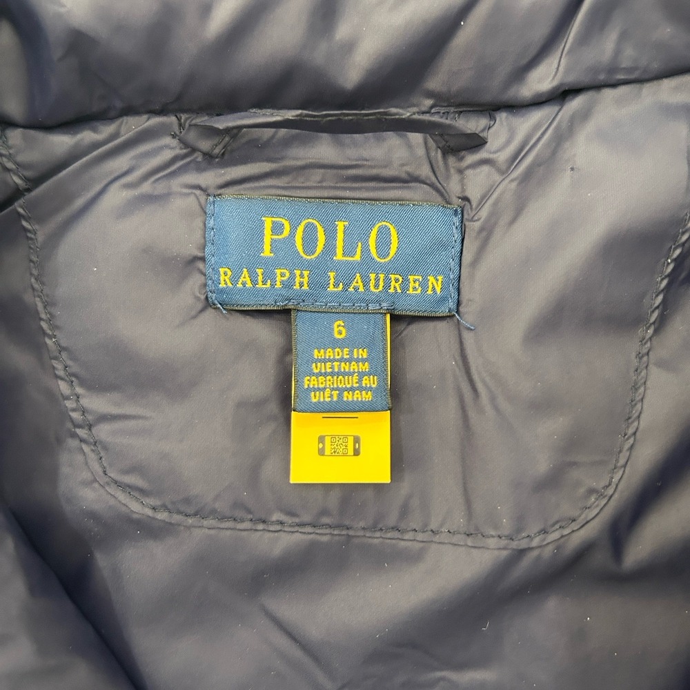 Polo Ralph Lauren Kids Down Puffer Vest Size 6 All Over Logo Kids Outerwear EUC - Picture 5 of 9